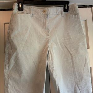 Jones New York blue/white pinstripe shorts